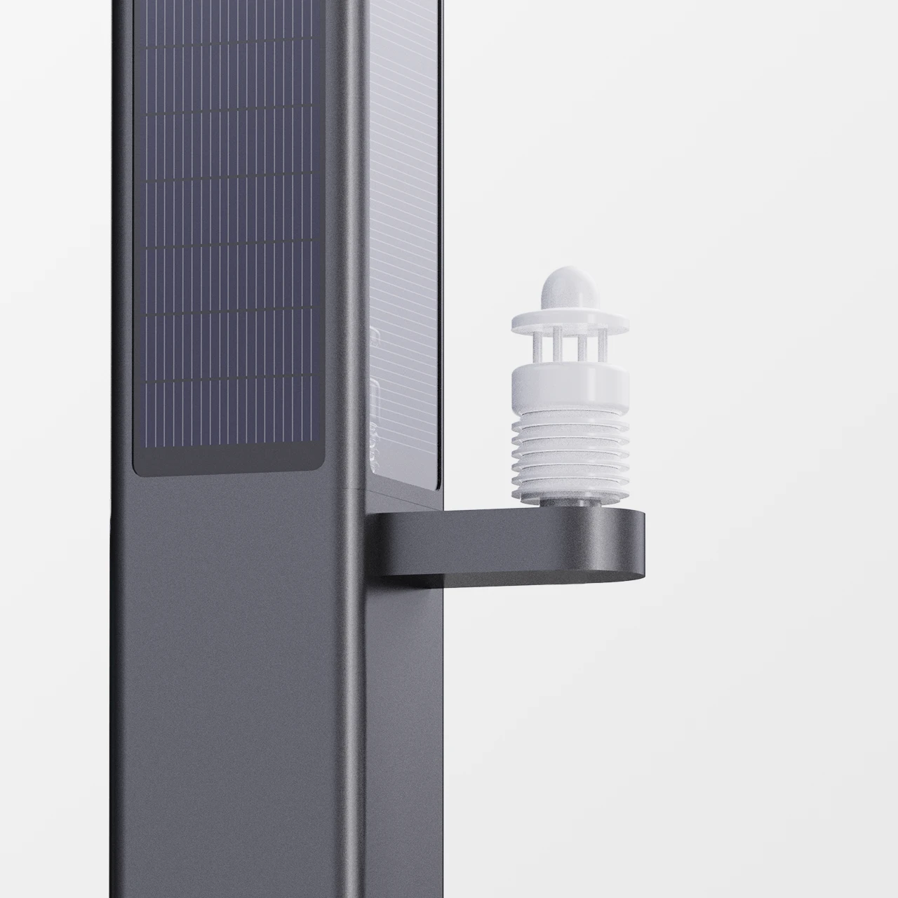 smart solar pole with weather sensor