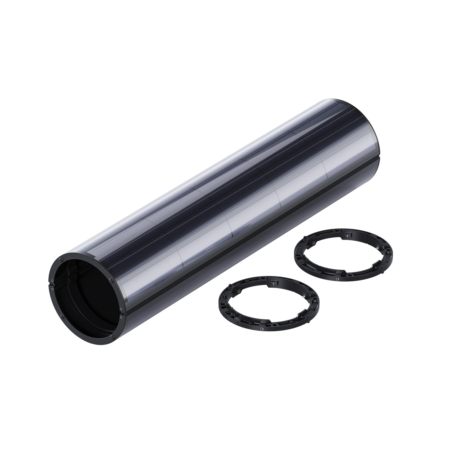 integrated vertical street pole light